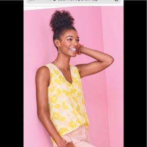 CAbi Yellow Floral Blouse